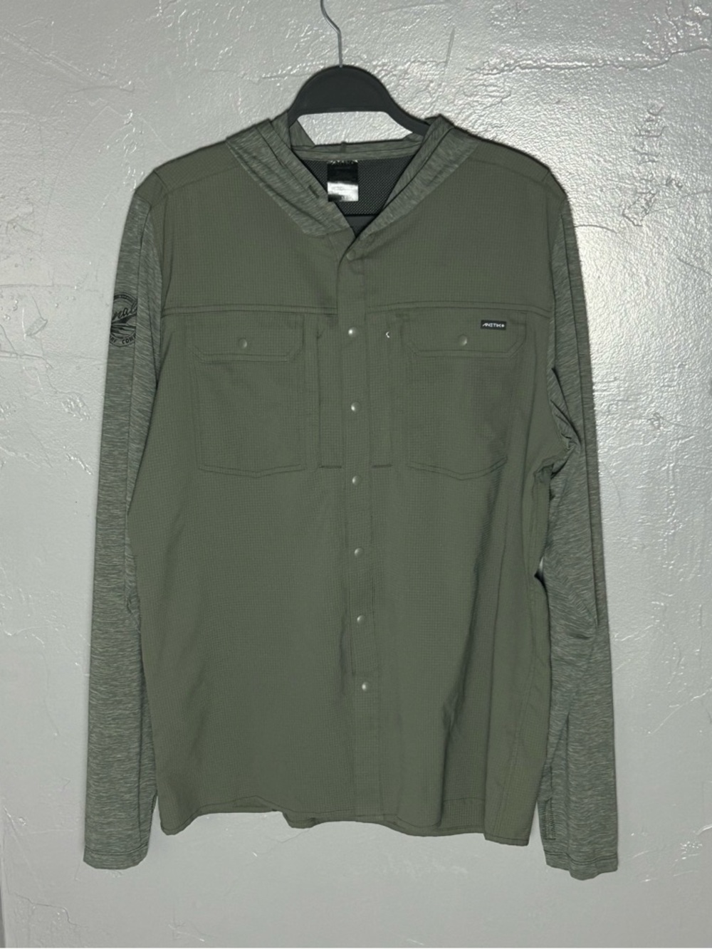 Anetik Olive Green ultra guide lightweight Jacket Panel fishing hiking outdoors